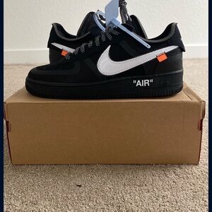 Off-White Black and White AF1 Athletic Shoes